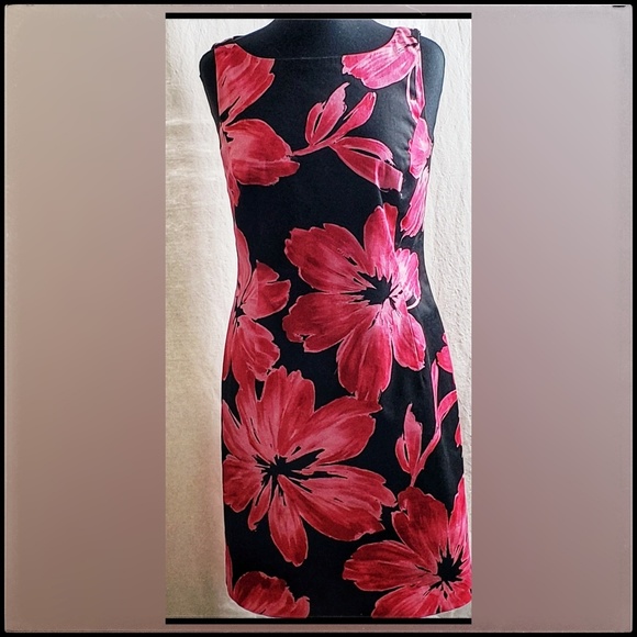 Jones New York Dresses & Skirts - Jones New York | Sleevless Pink Floral Dress Size 12